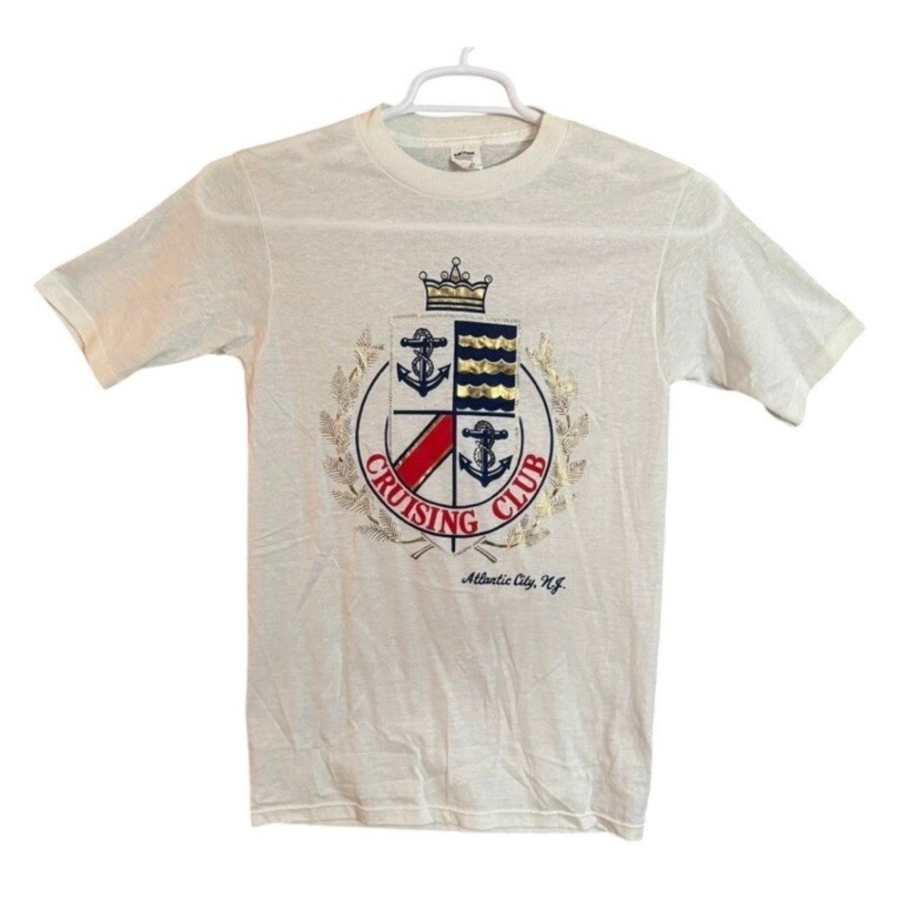 Action Sportswear Brooklyn NY Cruising Club Atlantic City NJ Crest T Shirt M